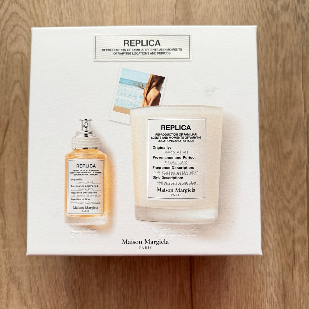 Maison Margiela REPLICA BEACH WALK FRAGRANCE AND CANDLE Gift Set NIB, Valentine